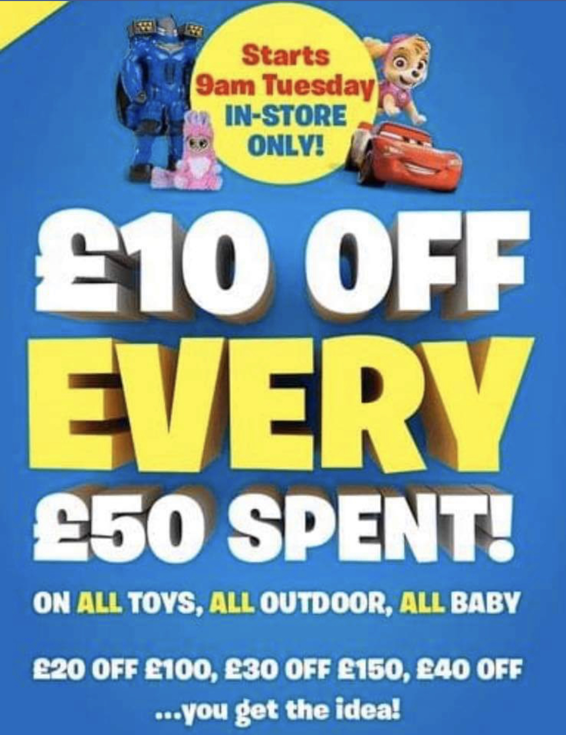 smyths discount september 2019