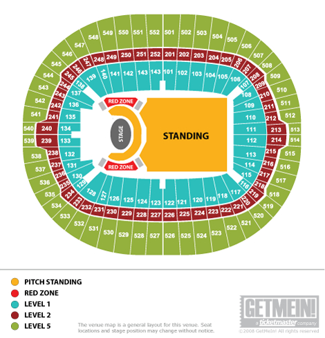 Wembley Stadium Seating Chart Row Numbers