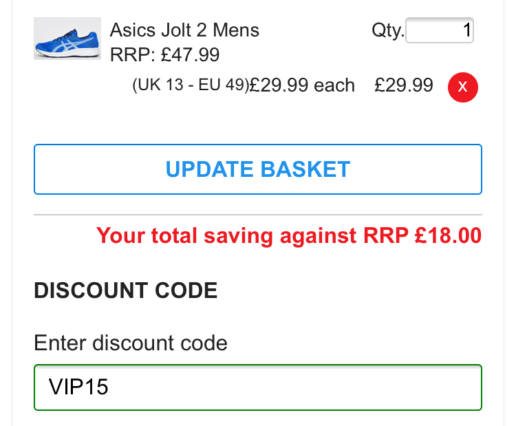 asics discount code