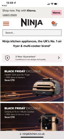 Ninja Deluxe Black & Copper Edition Foodi MAX Health Grill & Air Fryer  AG551UKDBCP