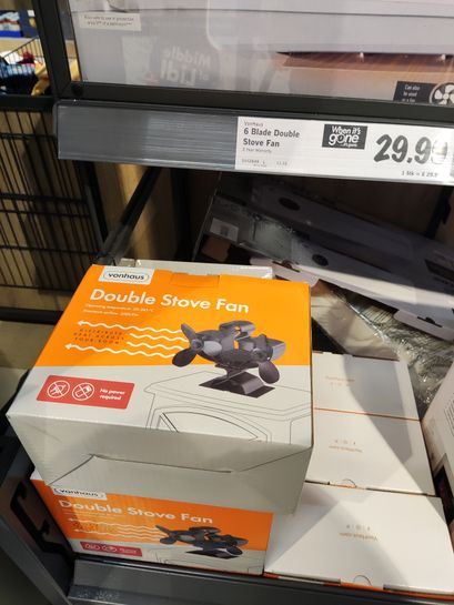 Vonhaus 6 Blade Double Stove Fan £29.99 @ Lidl | hotukdeals