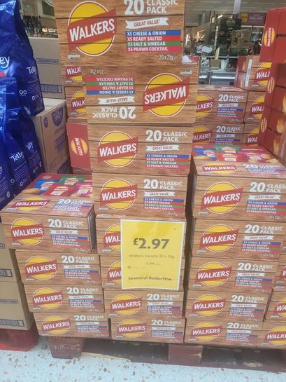 Walkers Classic Variety Multipack Crisps 20x25g – at ASDA Groceries £3. ...