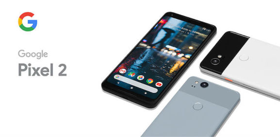 google pixel 2 in three different colours