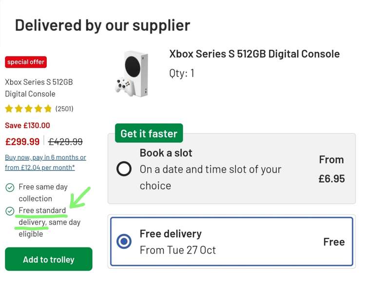 Xbox Series S 512GB Digital Console for £299.99 at Argos | hotukdeals