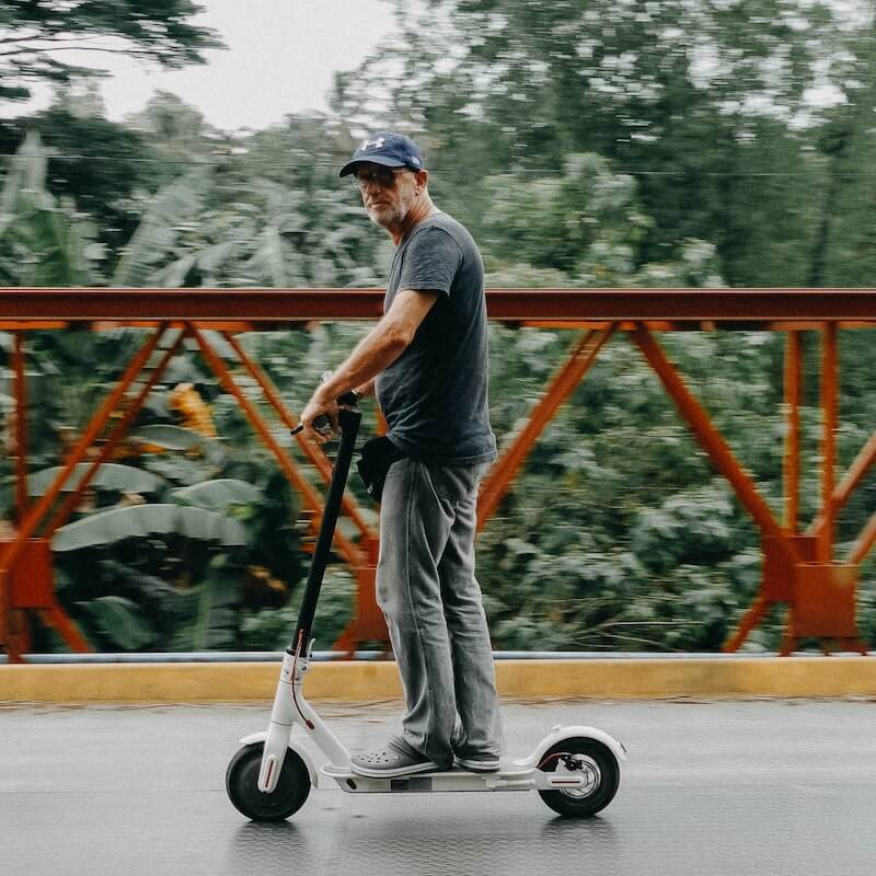 Man on Electric Scooter