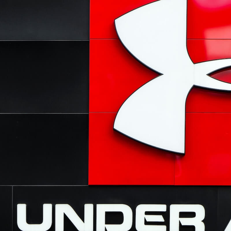 half of under armour logo sign