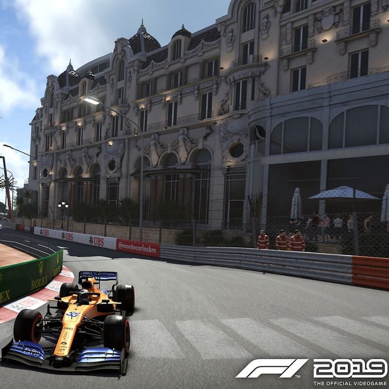Mclaren 2019 F1 game car at the Monaco GP