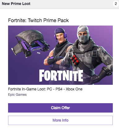 fortnite twitch prime claim loot cant Prime LIVE** Fortnite Twitch One/PC] [PS4/Xbox **Now