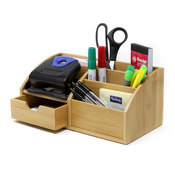 Bamboo Desk Stationery Organiser 7 99 Free Delivery Using Code