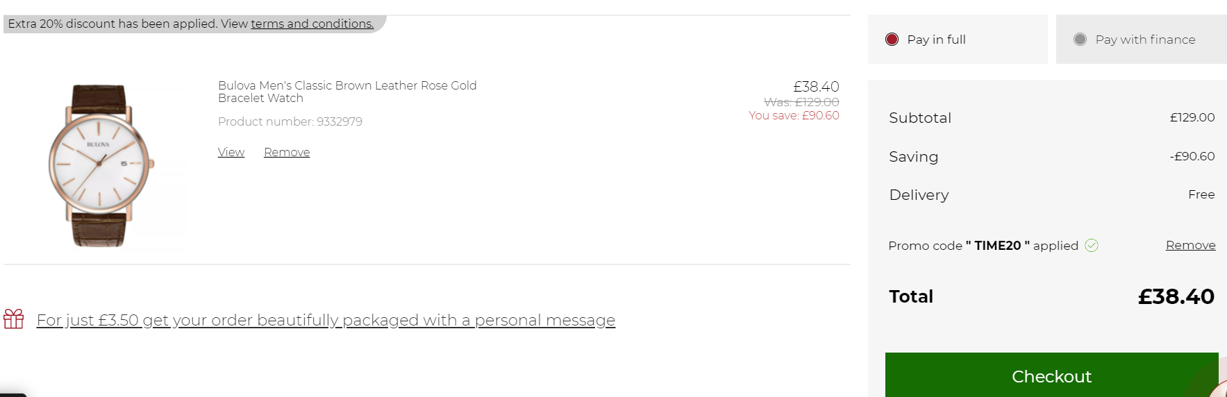 bulova discount code