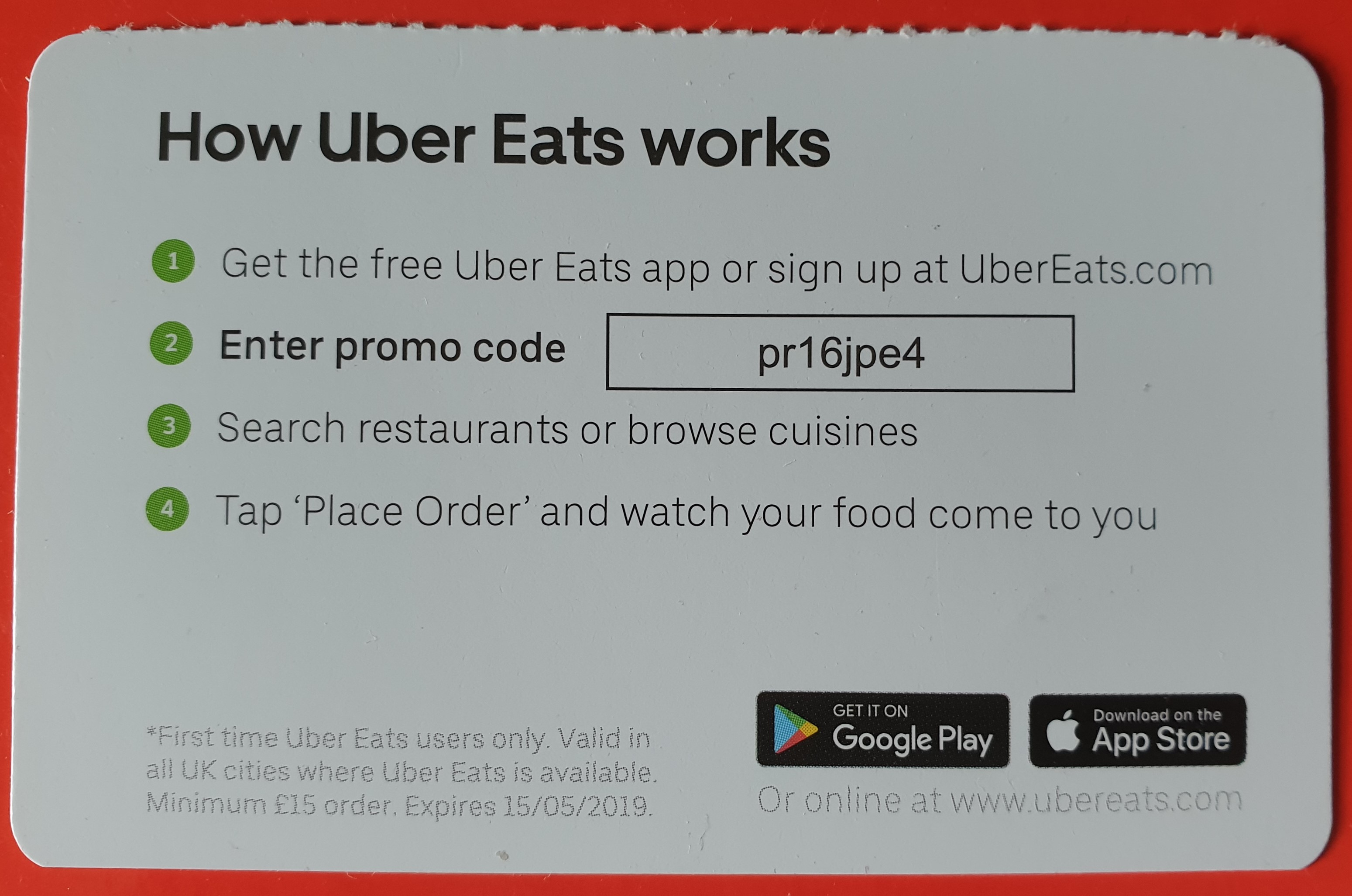 Uber Eats - £10 off £15 spend for first-time users ...