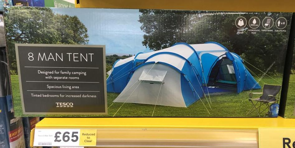 8 Man Family Tent With Separate Rooms 65 Instore Tesco