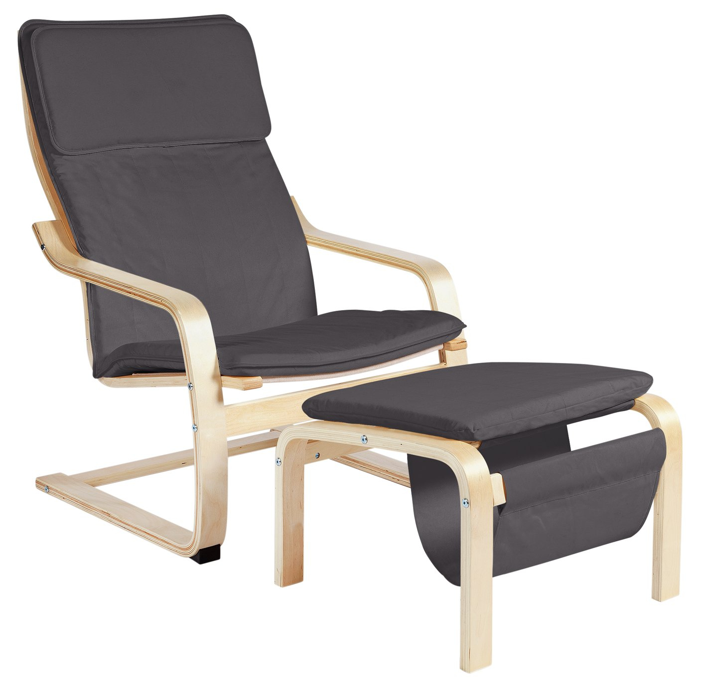 Habitat Bentwood High Back Chair & Footstool (2 Colours) now £67, Click