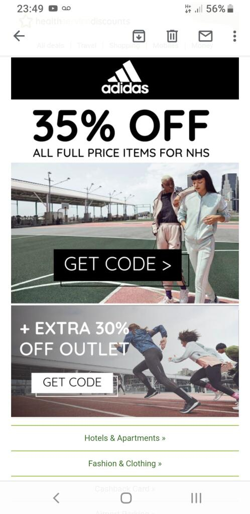 nhs discount code for adidas