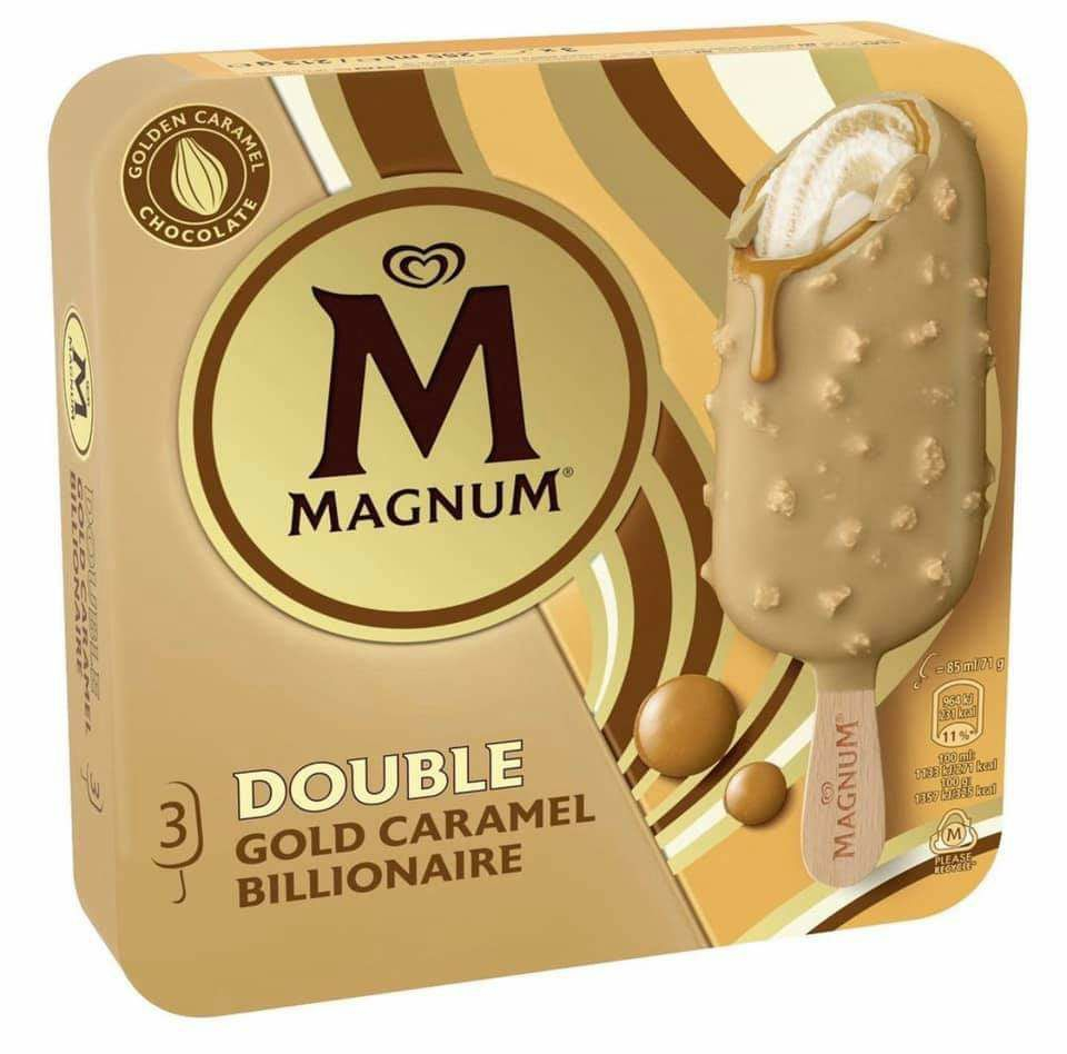 Magnum Double Gold Caramel Billionaire/Double Raspberry Ice Cream 3 ...