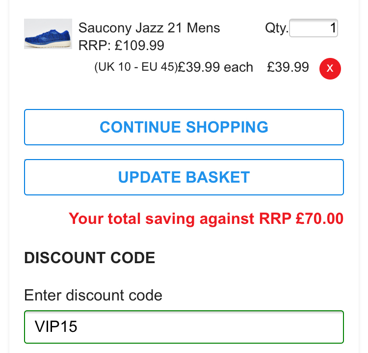 saucony uk discount code