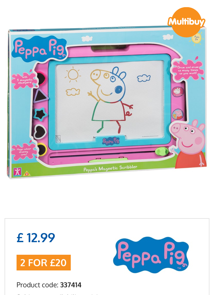 peppa pig magnetic scribbler