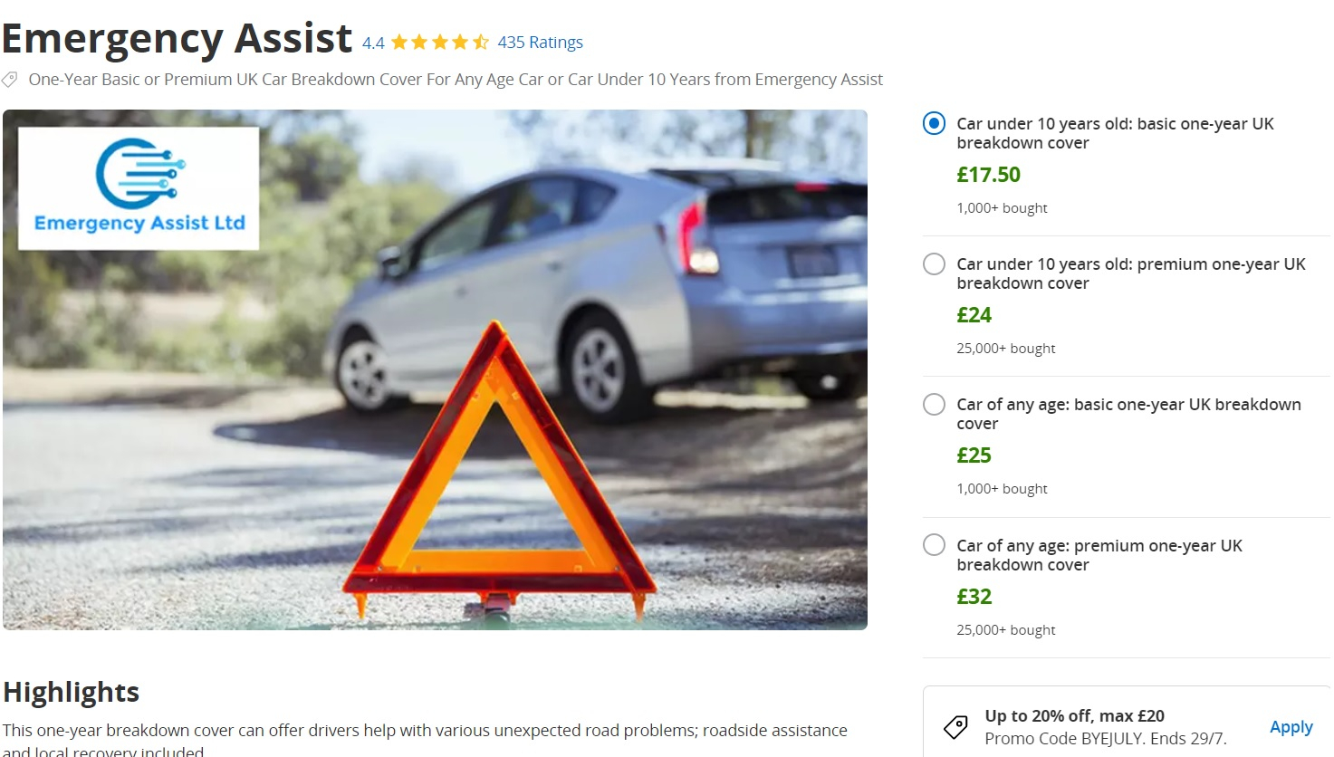 Full 12-Month Car Breakdown Cover From- £14.00 (with code) Emergency