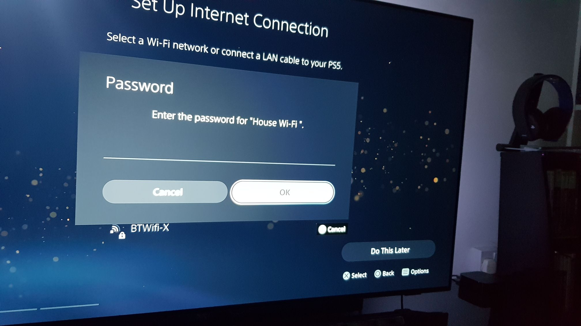 cant connect to the network ps5