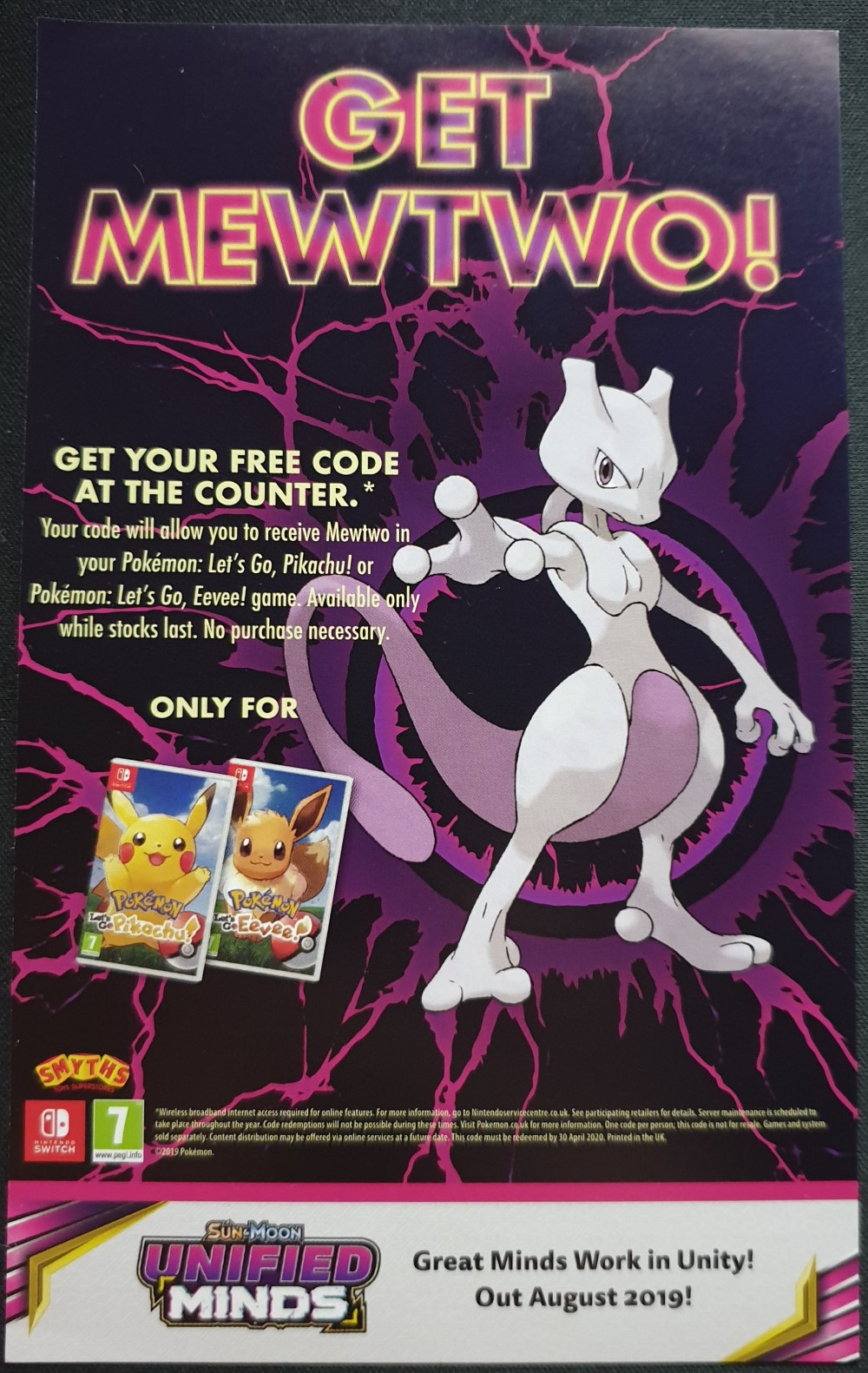 Free Mewtwo Pokémon Lets Go Pikachu Eevee At Smyths Toys
