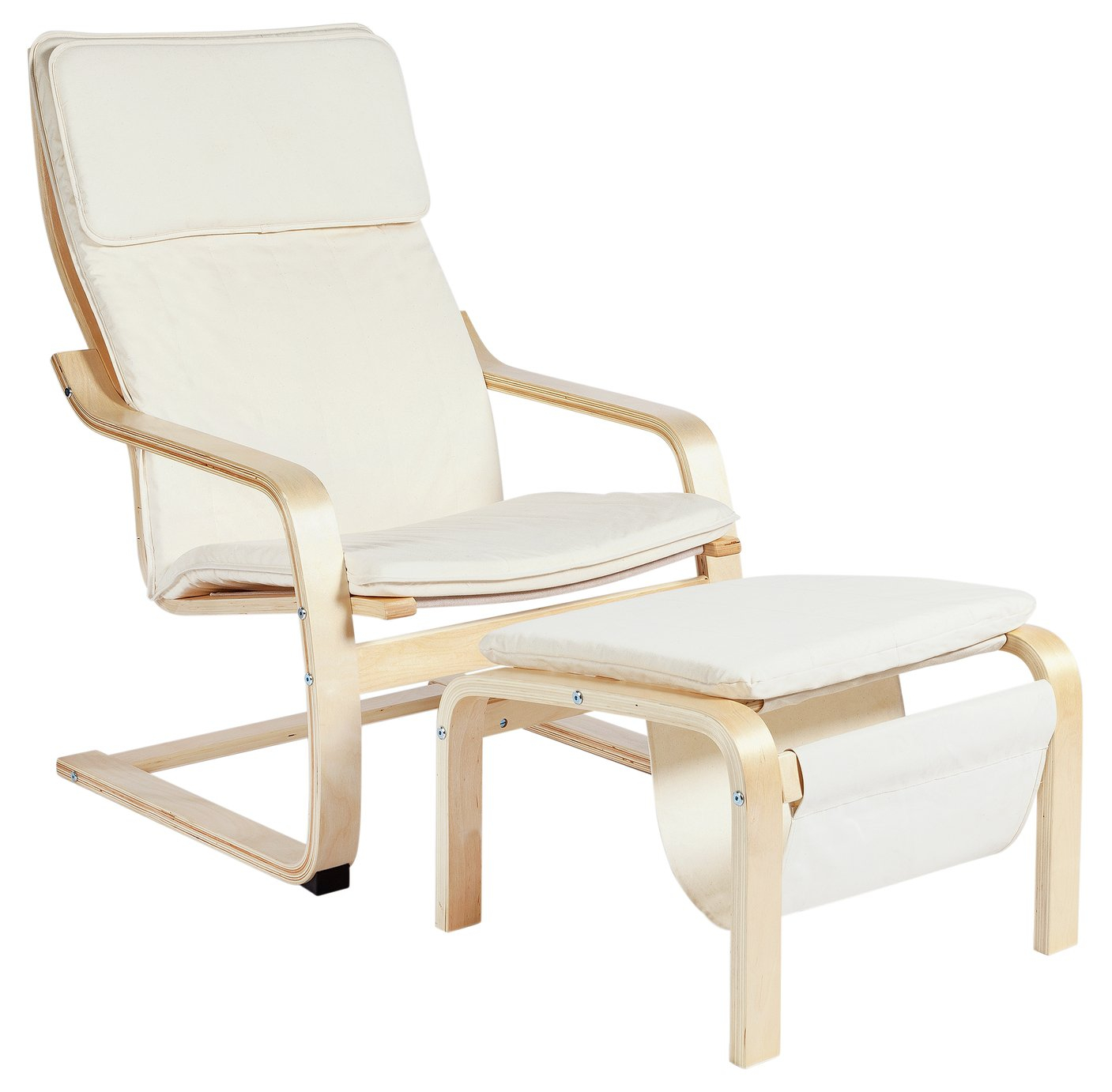 Habitat Bentwood High Back Chair & Footstool (2 Colours) now £67, Click