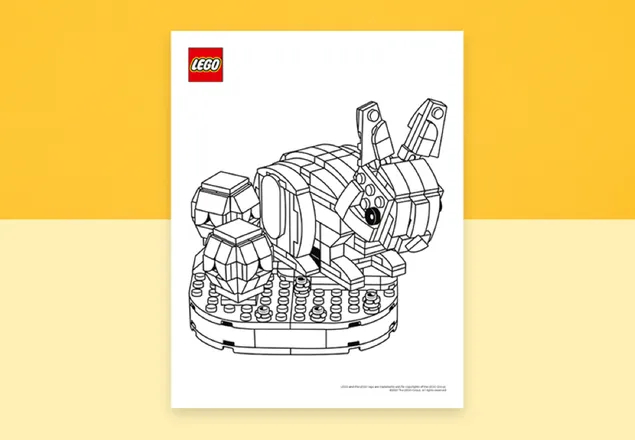 Free LEGO Easter Colouring Sheets & Instructions for download and print