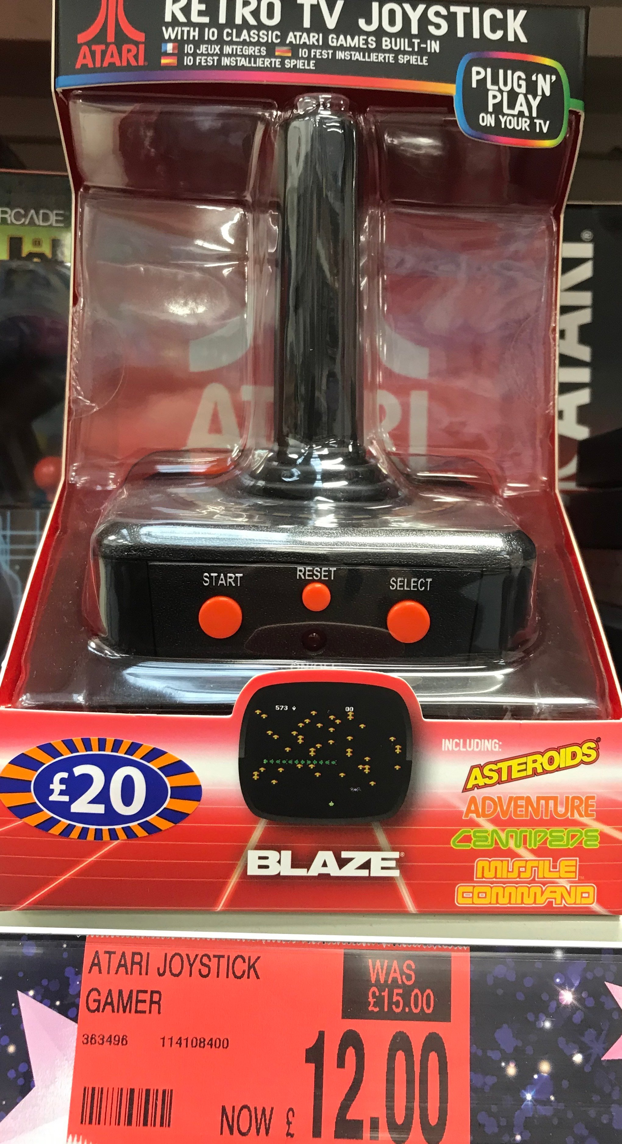 blaze atari tv plug and play joystick