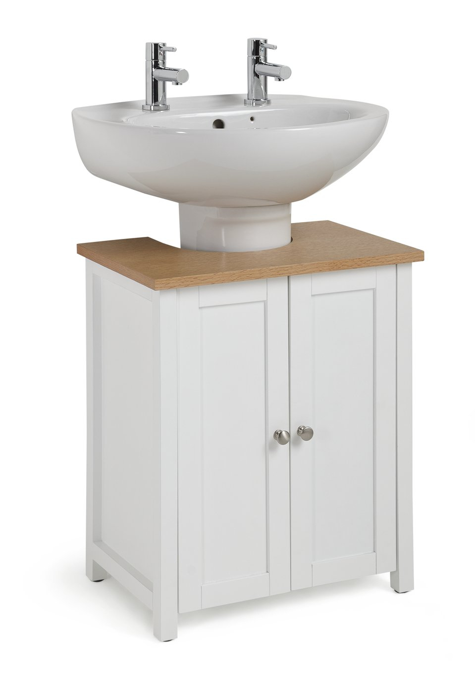 Argos Home Livingston under sink cabinet (60 x 51cm) in white painted