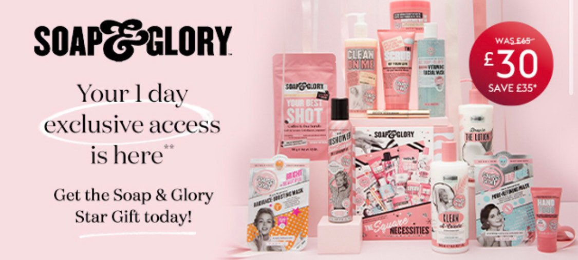 boots soap and glory offers 218