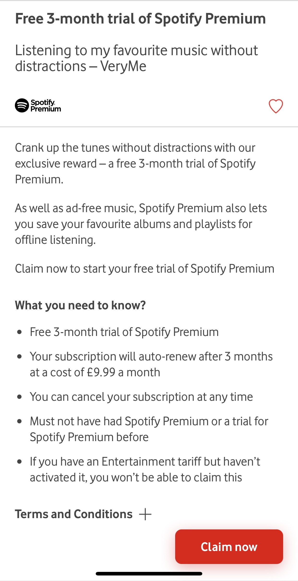 6 months free spotify premium vodafone account