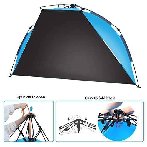 TAGVO Pop Up Beach Tent Sun Shelter Easy Set Up Tear Down £39.99 Dispatches from Amazon Sold by lipsd eu