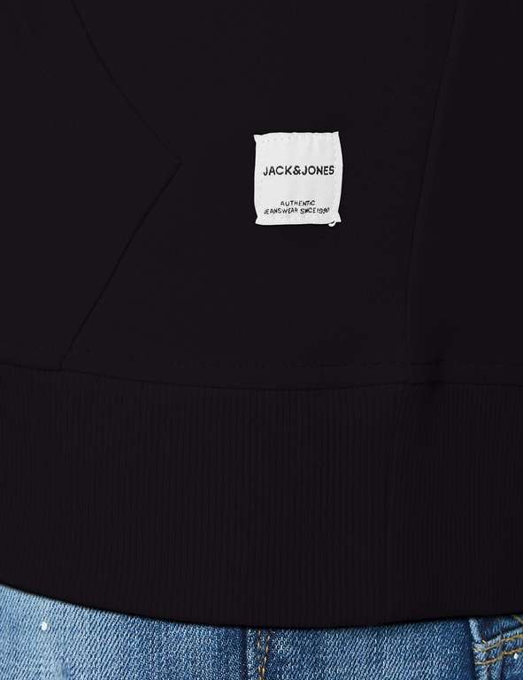 JACK & JONES Men's Jjebasic Noos Sweat Hood Sweatshirt - Black - XL