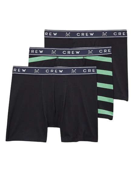 Up to 60% off Plus an extra 10% off with code e.g: 3pack sockes£5.40 /3 Boxers £12.60/Leather Trainers £35.10 @ crew clothing