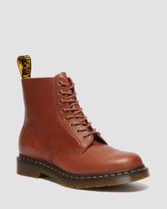 Men's Dr Marten's 1460 Pascal Carrara Leather Lace up boots in Saddle Tan or Olive with code
