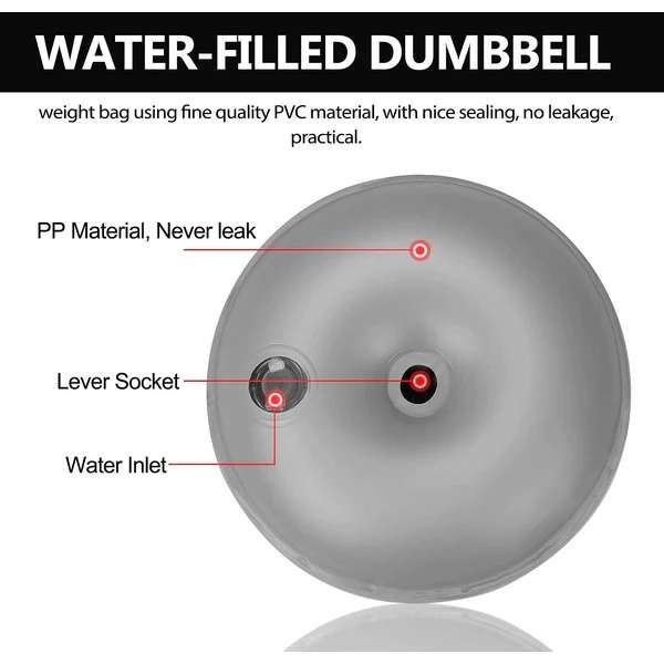 Taricy Dumbbells - Water-filled Adjustable 30-35kg, pair