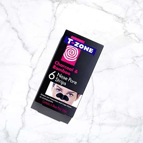 T-Zone Charcoal & Bamboo Nose Pore Strips (6 Pack) S&S £2.62