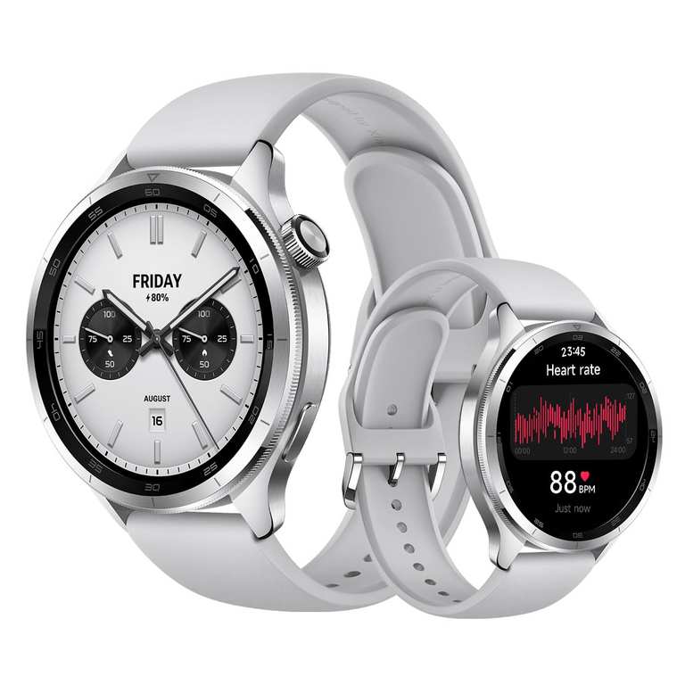 XIAOMI Watch S4 Smartwatch ( Silver ) 1.43" AMOLED, 15-Day Battery, 1500-Nit HBM Brightness, Fast Charging - Open box VG £65.46