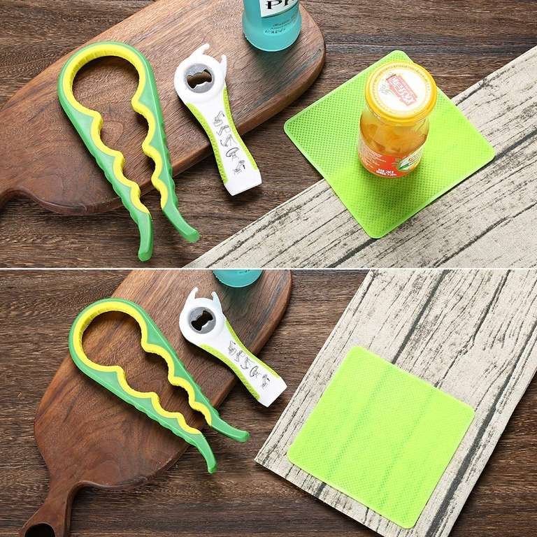 Latest 3 Piece Jar Opener, Bottle Opener with Silicone Jar Gripper Green | Red/Blue £8.49 Sold By THbrother FBA