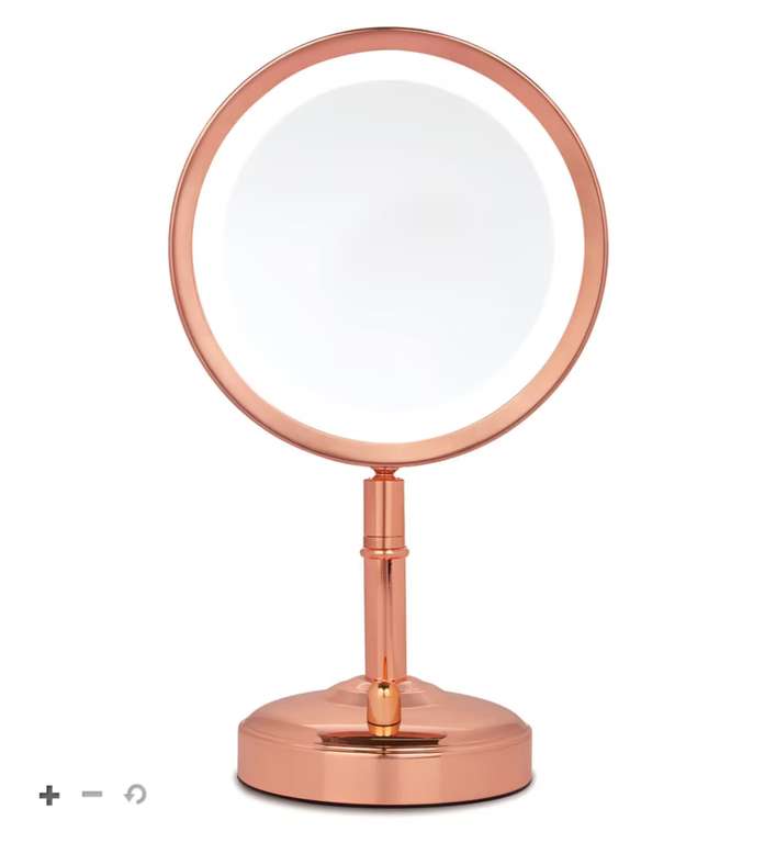 No7 Rose Gold Illuminated Makeup Mirror, Exclusive to Boots -£10 + £1.50 Click & Collect (Free over £15) @ Boots