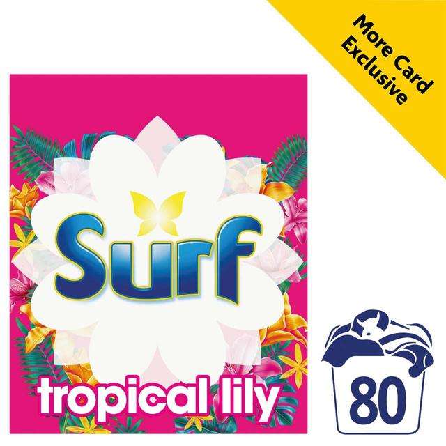 Surf Tropical Lilly XL Mega Pack 80 Washes with your More card via Morrisons app