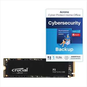 Crucial P3 2TB M.2 PCIe Gen3 NVMe Internal SSD upto 3500MB/s Read / Write CT2000P3SSD801 (Acronis Edition)