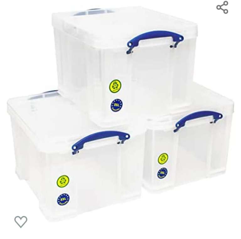 Really Useful Box 3x35 Litre Plastic Storage £28 delivered at Amazon