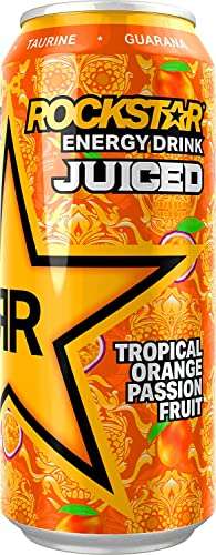 Rockstar Juiced Energy Drink, Tropical, Orange and Passionfruit 160 mg Caffeine £9.99 - Sold and dispatched by D&D international on Amazon
