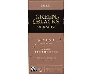 G&B SALE ORGANIC ORGANIC ALMOND 90G BAR £0.75 (+£3.99 delivery under £10 / over £10 is £5.95) @ Cadbury Gifts Direct