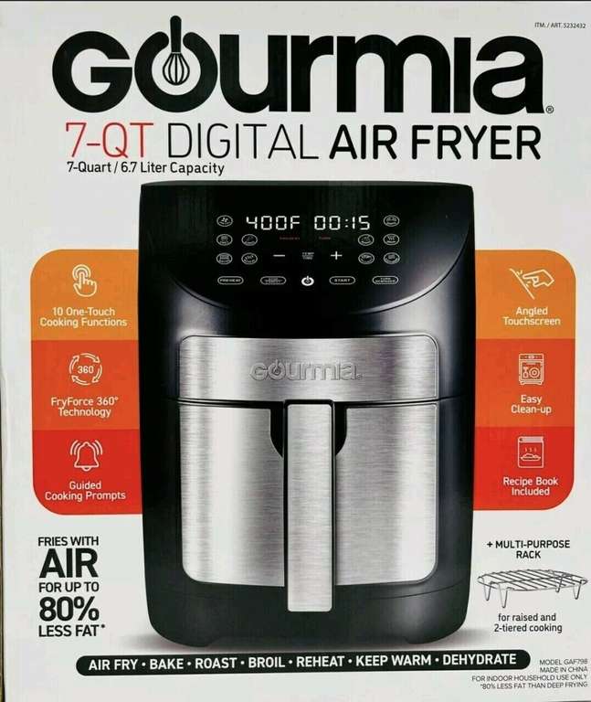 Gourmia 6.7L Digital Air Fryer £54.99 delivered (Members Only) @ Costco