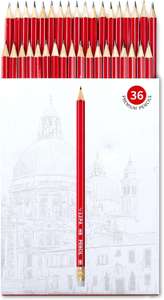 36 HB Pencils with Rubbers on the End/Eraser Tip - Sold by 12PA / FBA