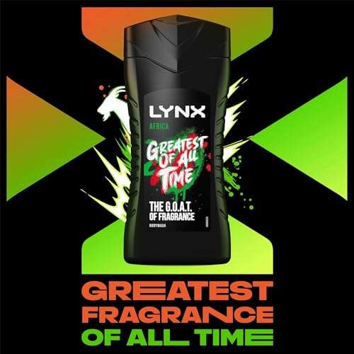 Lynx Africa Body Wash 225 Ml | Bulk Buy 3 Pack /£3.56 S&S