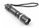Adjustable Focus XPE Led Police Tactical Flashlight Torch by Home-Wize. 3 Modes, 220 lumens, Black