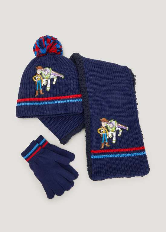 Kids 3 Piece Navy Disney Toy Story Knitted Set (7-10yrs) £10 free Click & Collect @ Matalan