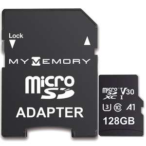 MyMemory 128GB V30 PRO Micro SD Card (SDXC) A1 UHS-1 V30 U3 With Adapter - 100/50MB/s R/W (Lifetime Warranty) £9.98 With Code @ MyMemory